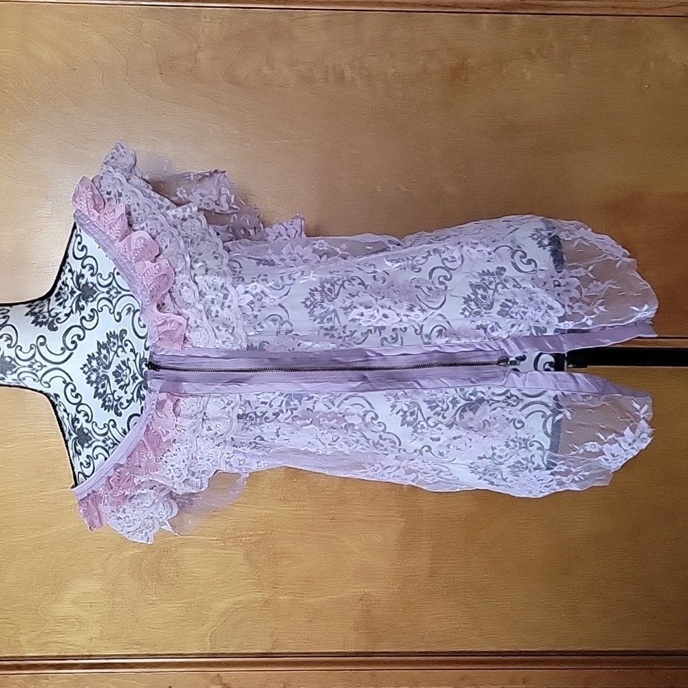 Free People Lavender Lace Top